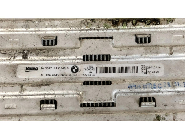 Интеркулер  7600532, 15272311   BMW 3 F30 F35 F31 3.0