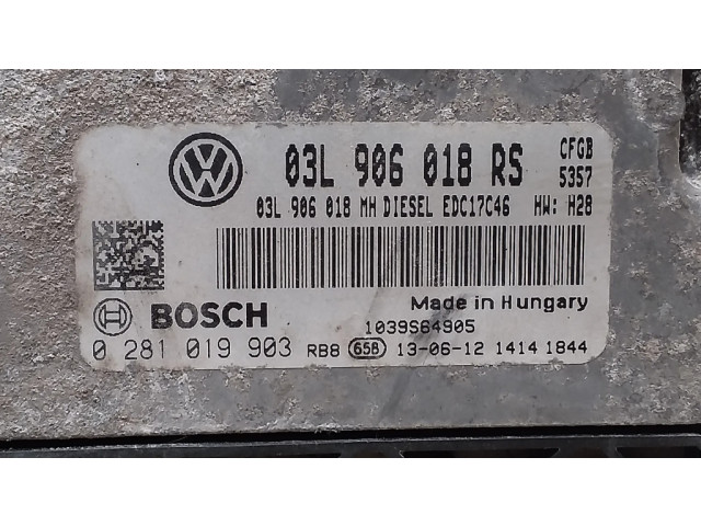 Řídící jednotka 03L906018RS, 0281019903   Skoda Superb B6 (3T) 2011