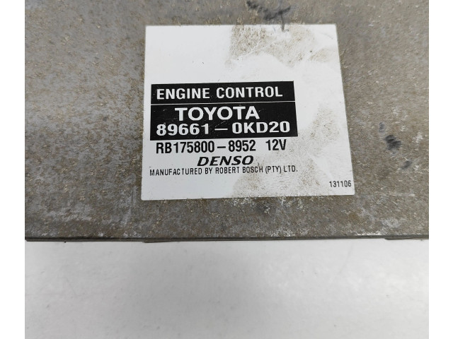 Řídící jednotka 896610KD20, RB1758008952   Toyota Hilux (N140, N150, N160, N170) 2004