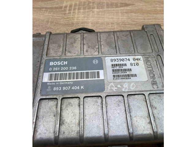 Řídící jednotka 893907404K, 0261200236   Audi 80 90 B3 1986