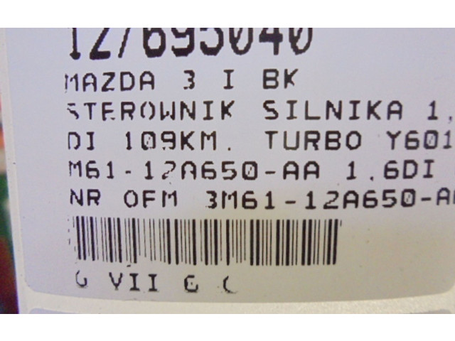 Řídící jednotka 3M61-12A650-AA, 3M61-12A650-AA   Mazda 3 I 2004