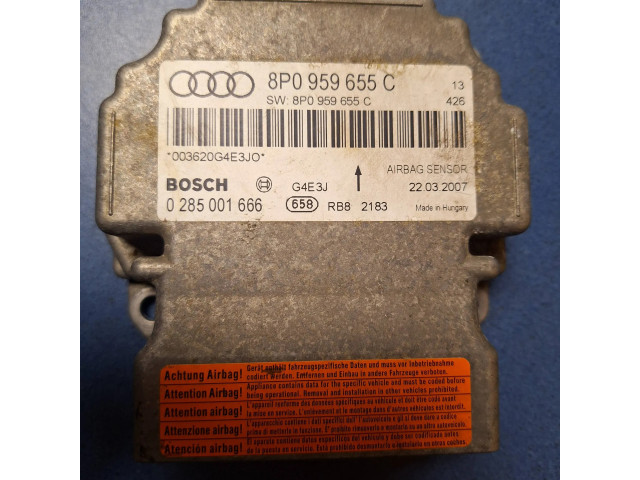 Блок подушек безопасности 8P0959655C, 0285001666   Audi A3 S3 A3 Sportback 8P