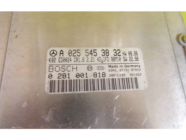 Řídící jednotka A0255453832, 0281001818   Mercedes-Benz C W202 1998