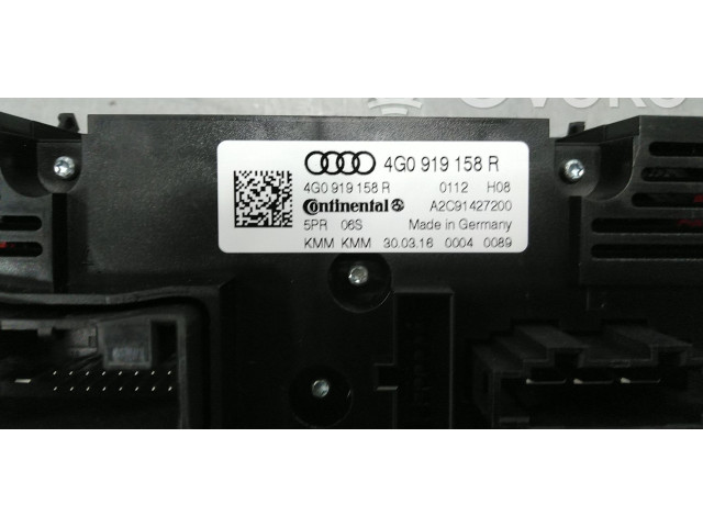 Блок управления климат-контролем 4G0919158R   Audi A6 S6 C7 4G