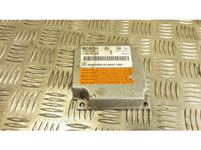 Блок подушек безопасности 0285001548, 203820458560   Mercedes-Benz C W203