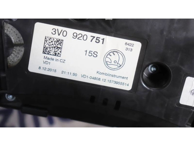 Přístrojová deska  Skoda Superb B8 (3V) 2016 3V0920751, 8122015  