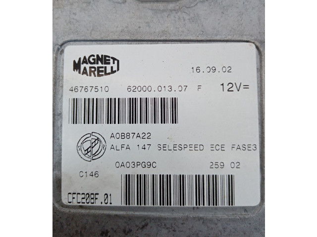 Řídící jednotka 46767510, A0B87A22   Alfa Romeo 147 2003