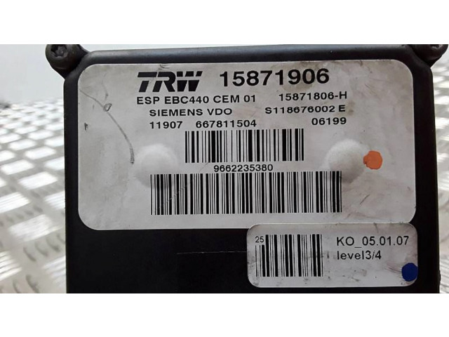 Jednotka ABS 15871906, 9662235380   Citroen C6 2006