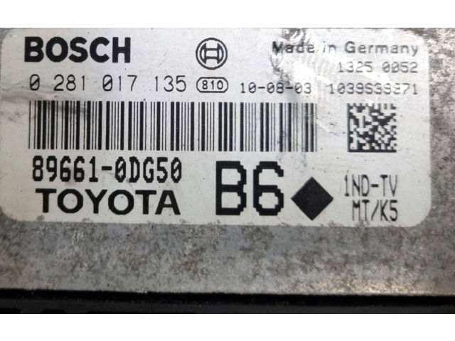 Řídící jednotka 0281017135, 89661-0DG50   Toyota Yaris 2010