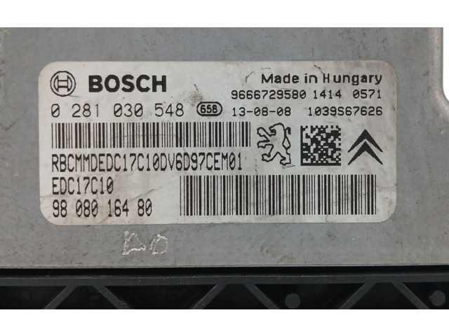 Řídící jednotka 9808016480, 0281030548   Peugeot 2008 I 2013