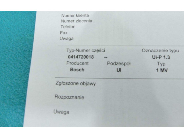Vstřikovač 0414720018, IMPRK1242363   Volkswagen Sharan     