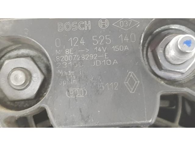 Генератор 23100JD10A, 0124525140   Nissan Juke I F15 1.2     