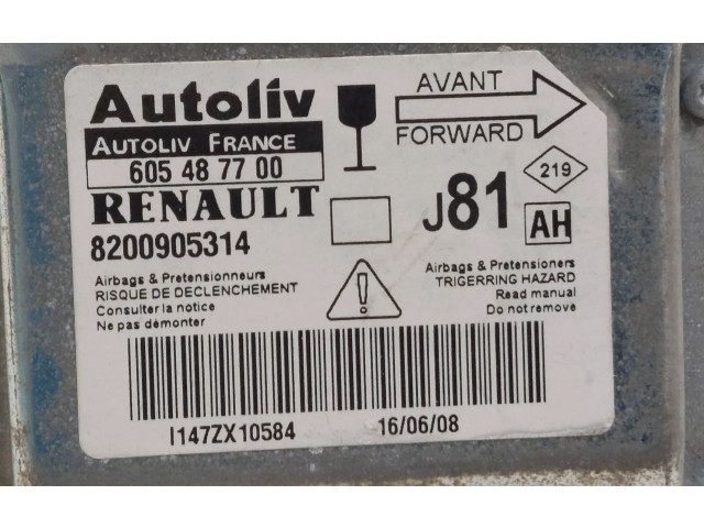 Блок подушек безопасности 8200905314, 605487700   Renault Espace -  Grand espace IV