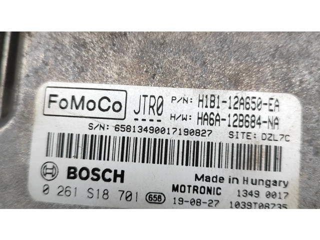 Блок управления двигателя H1B112A650EA, HA6A12B684NA   Ford Ecosport