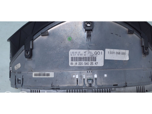 Přístrojová deska  Mercedes-Benz S W220 2000 A2205402547, 1031098055  