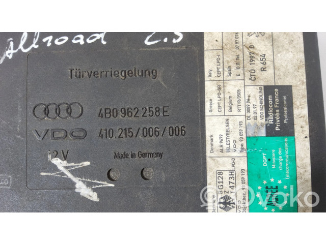 Блок комфорта 4B0962258E, 410215006006   Audi A6 Allroad C5   