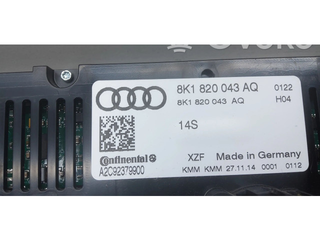 Блок управления климат-контролем 8K1820043AQ   Audi Q5 SQ5