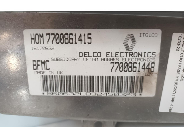 Řídící jednotka 7700861448, 7700861448   Renault Clio I 