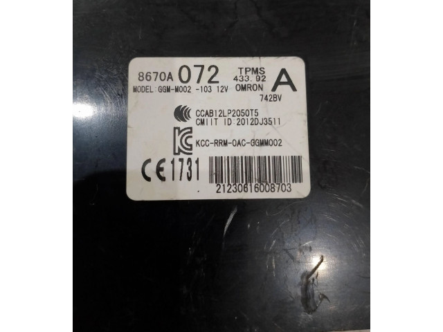 Řídící jednotka 8670A072A   Mitsubishi Pajero 2013