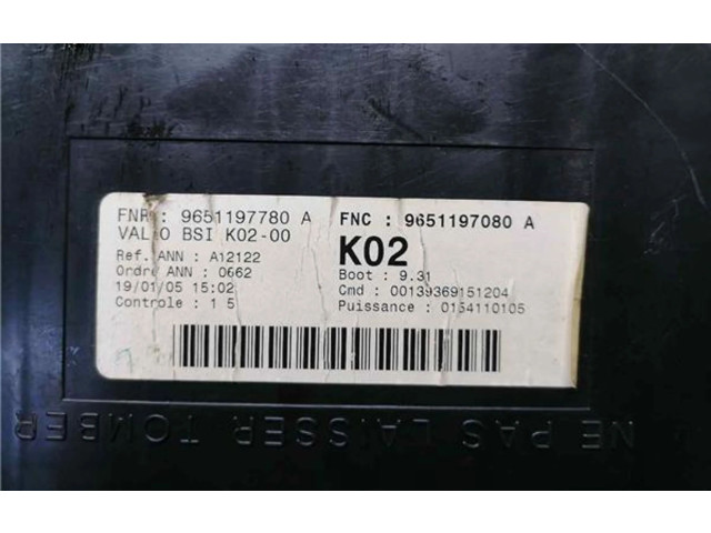   Pojistková skříňka 9651197080, 9651197780   Peugeot 307 2005