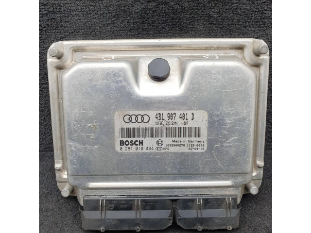 Блок управления двигателя 4B1907401D, 0281010494   Audi A6 S6 C5 4B