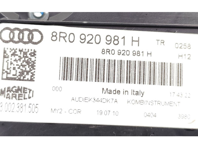 Панель приборов 8R0920981H   Audi Q5 SQ5       