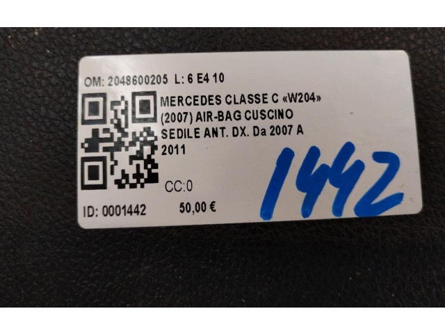 Подушка безопасности в сиденье 2048600205, 2048600205   Mercedes-Benz C W204