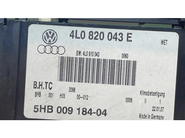 Блок управления климат-контролем 4L0820043E, 4L0910043   Audi Q7 4L