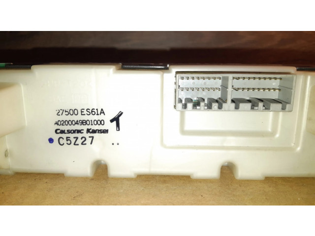 Блок управления климат-контролем 27500ES61A, A0200049B01000   Nissan X-Trail T30