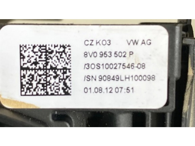 Подрулевой переключатель 8V0953502P, 8V0953521BB   Audi A3 S3 8V