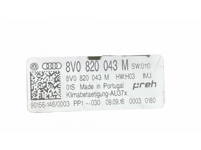 Блок управления климат-контролем 8V0820043M   Audi A3 S3 8V