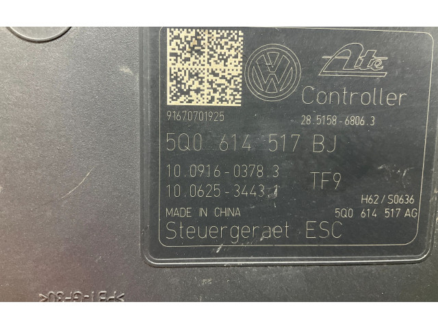 Блок АБС 5Q0614517BJ   Volkswagen  Golf Sportsvan  2014 - 2020 года