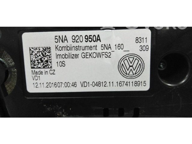 Přístrojová deska  Volkswagen Tiguan 2016 5NA920950A  