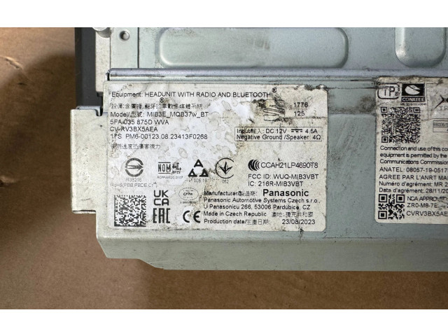 Радио/ проигрыватель CD/DVD / навигация 5FA035875D    Seat Leon IV