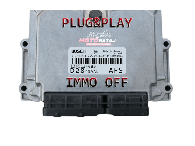 Блок управления двигателя  1345134080, 0281011755   Fiat Ducato 