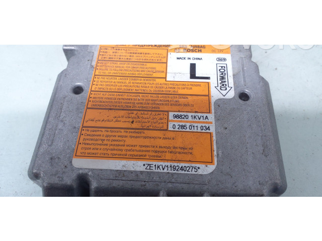 Блок подушек безопасности 988201KV1A, 0285011034   Nissan Juke I F15