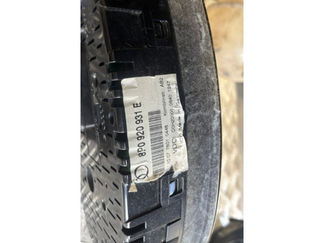 Přístrojová deska  Audi A3 S3 A3 Sportback 8P 2008 8P0920931E  