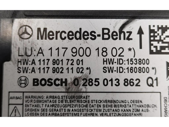 Блок подушек безопасности A1179001802, A1179017201   Mercedes-Benz CLA C117 X117 W117