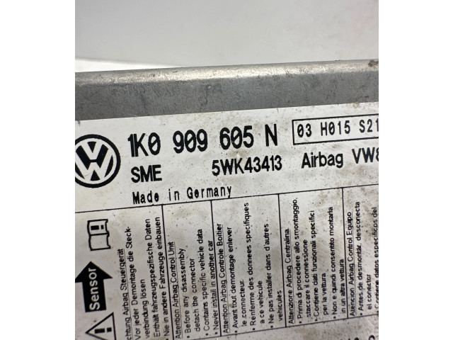 Блок подушек безопасности 1K0909605N, 5WK43413   Volkswagen Golf Plus