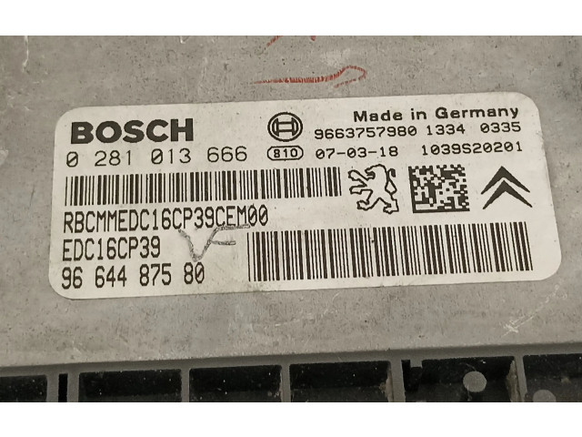 Блок управления двигателя 9664487580, 0281013666   Citroen C-Crosser