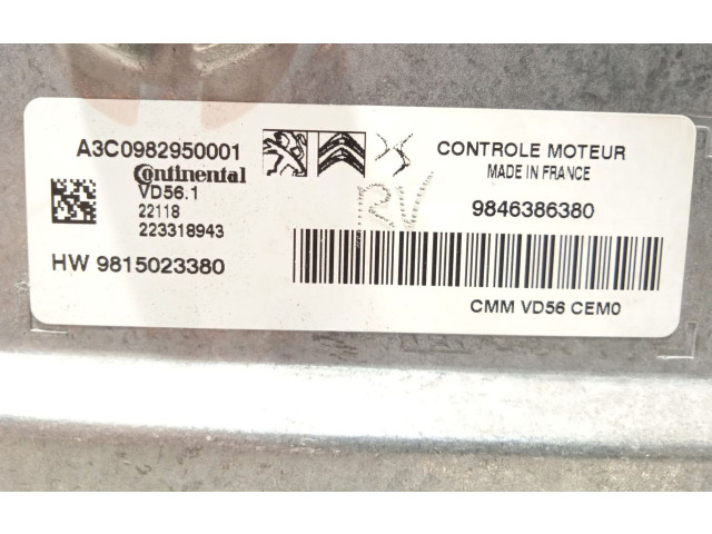Řídící jednotka 9846386380, 9815023380   Peugeot 5008 2022