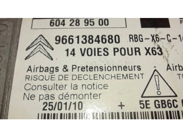 Блок подушек безопасности 9661384680, 604289500   Citroen C6