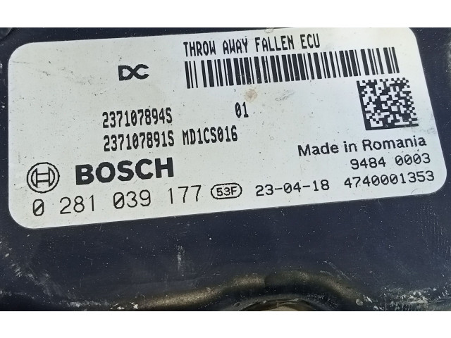 Řídící jednotka 237107894S, 0281039177   Dacia Lodgy 2022