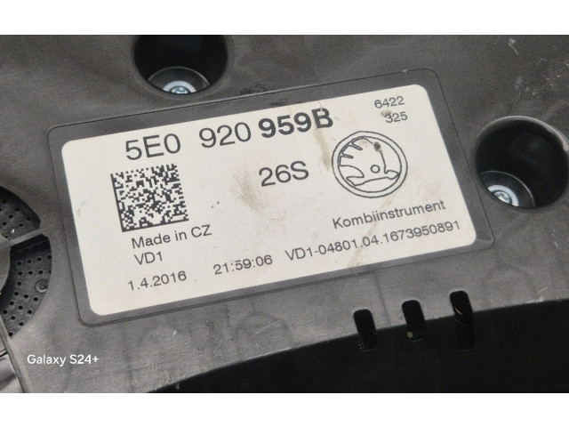Přístrojová deska  Skoda Octavia Mk3 (5E) 2015 5E0920959B, A2C94801201  