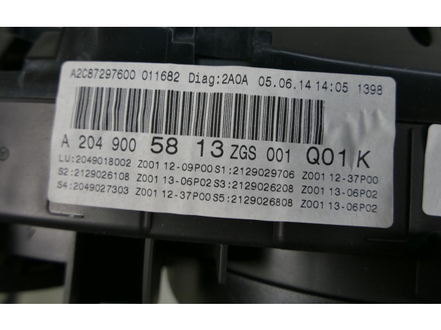 Přístrojová deska  Mercedes-Benz C W204 2014 A2049005813  
