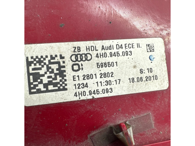 Задний фонарь  4H0945093, E128012802    Audi A8 S8 D4 4H   2010-2016 года