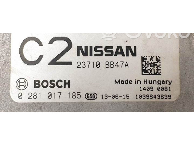 Řídící jednotka 0281017185, 1039S43639   Nissan Qashqai 2007
