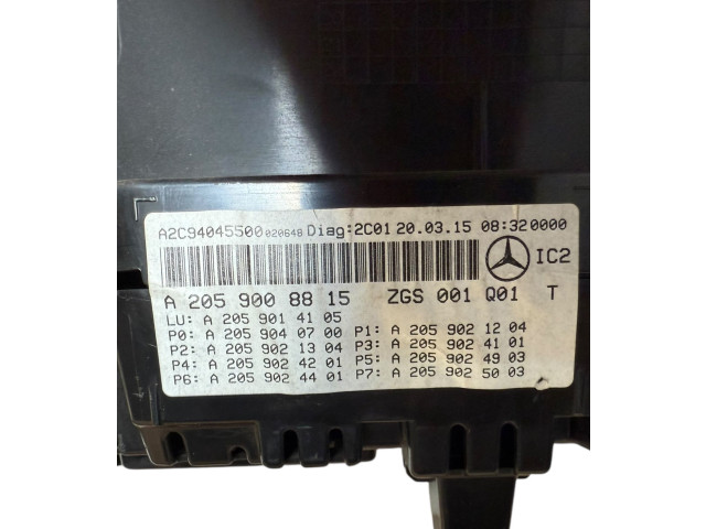 Přístrojová deska  Mercedes-Benz C W205 2016 A2059008815, A2059014115  