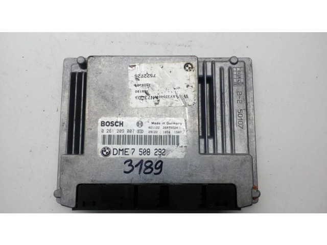 Řídící jednotka 0261209007, DME7508292   BMW 3 E46 2003