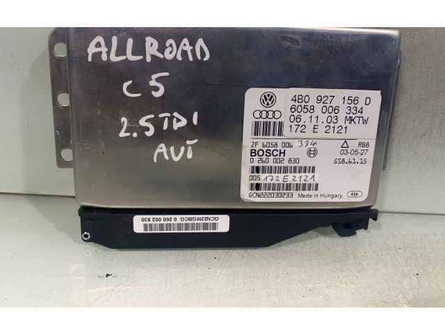 Блок управления коробкой передач 4B0927156D, 0260002830   Audi A6 Allroad C5